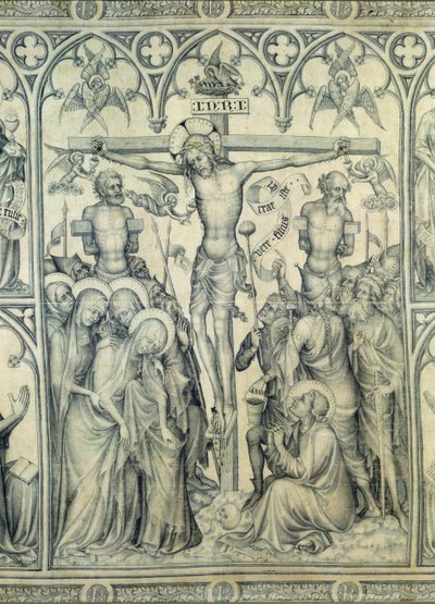 The Parement of Narbonne, Crucifixion, c.1375 (detail) by French School